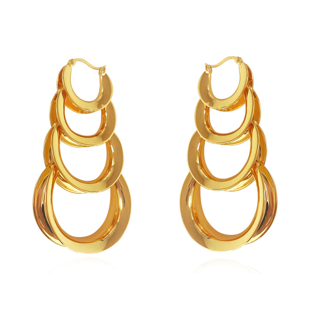 Culturesse Lotta Luxury Sculptural Hoop Earrings