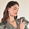 Culturesse Esmerelda Luxury Baroque Pearl Earrings - Silver