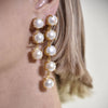 Culturesse Lyanna 22K Premium Pearl Drop Earrings (5 Pearls)