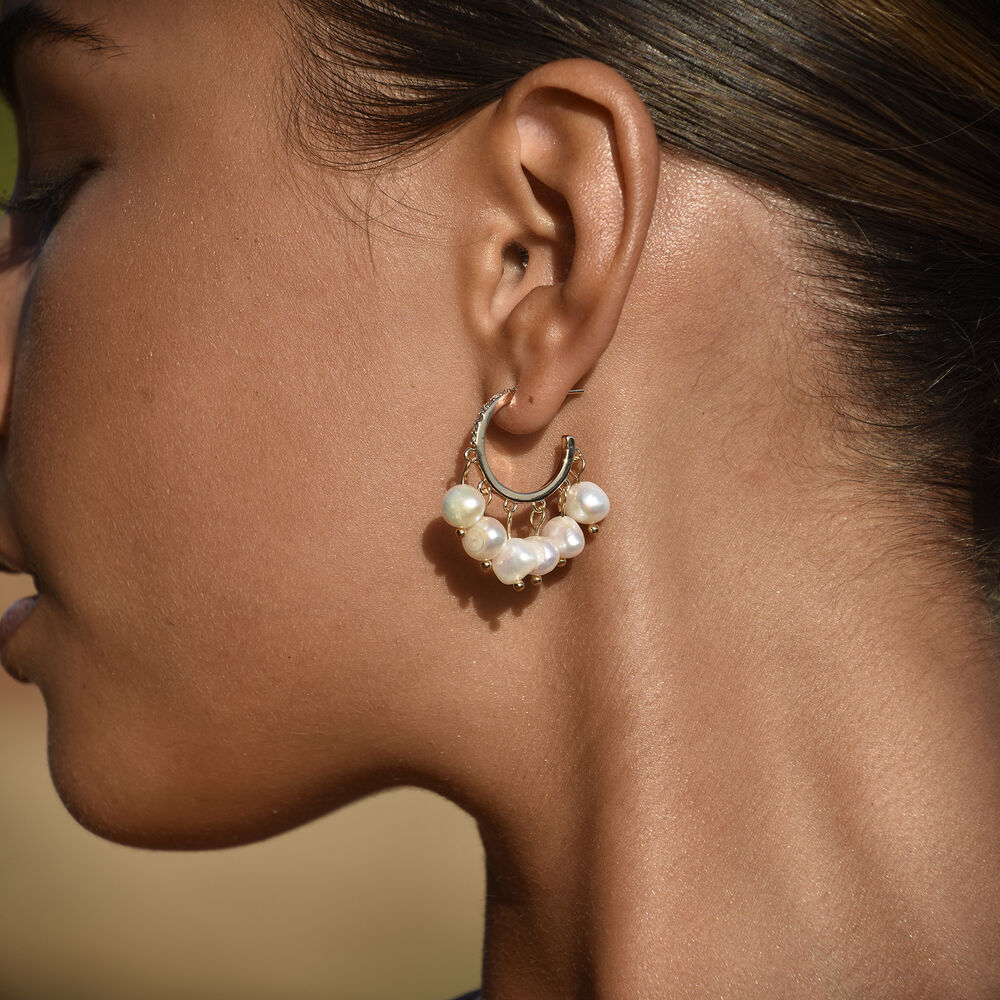 Culturesse Summer Freshwater Pearl Drop Earrings