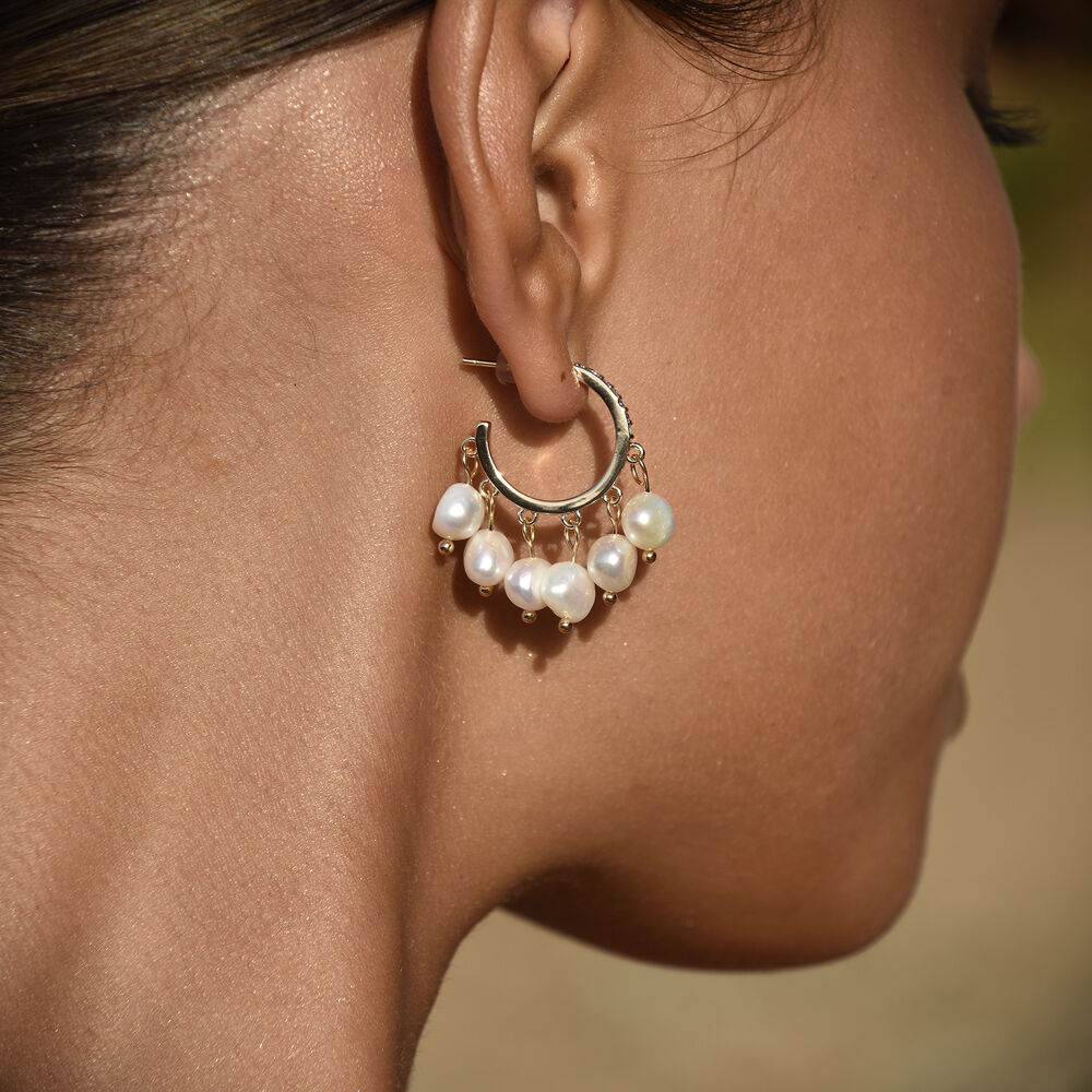 Culturesse Summer Freshwater Pearl Drop Earrings