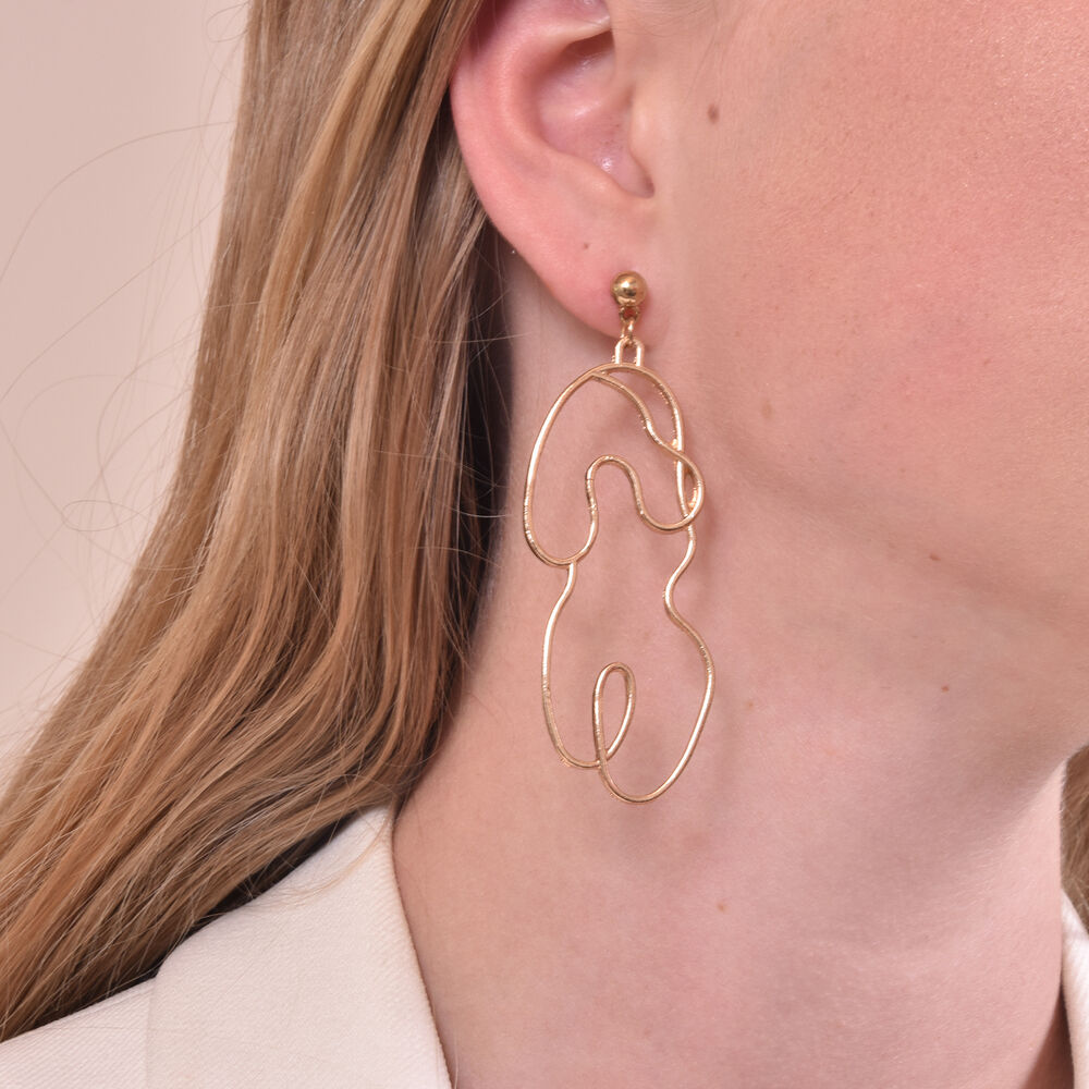 Culturesse Eimear Female Body Line Art Earrings