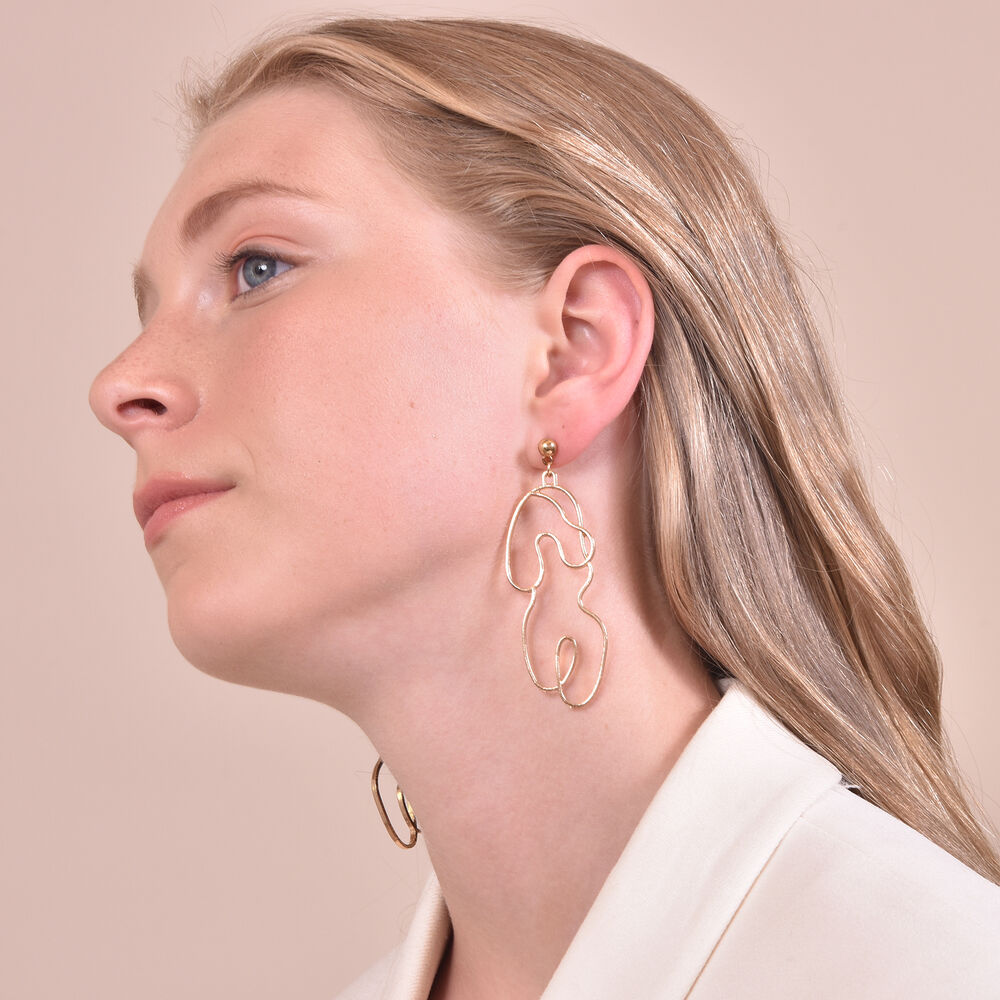 Culturesse Eimear Female Body Line Art Earrings