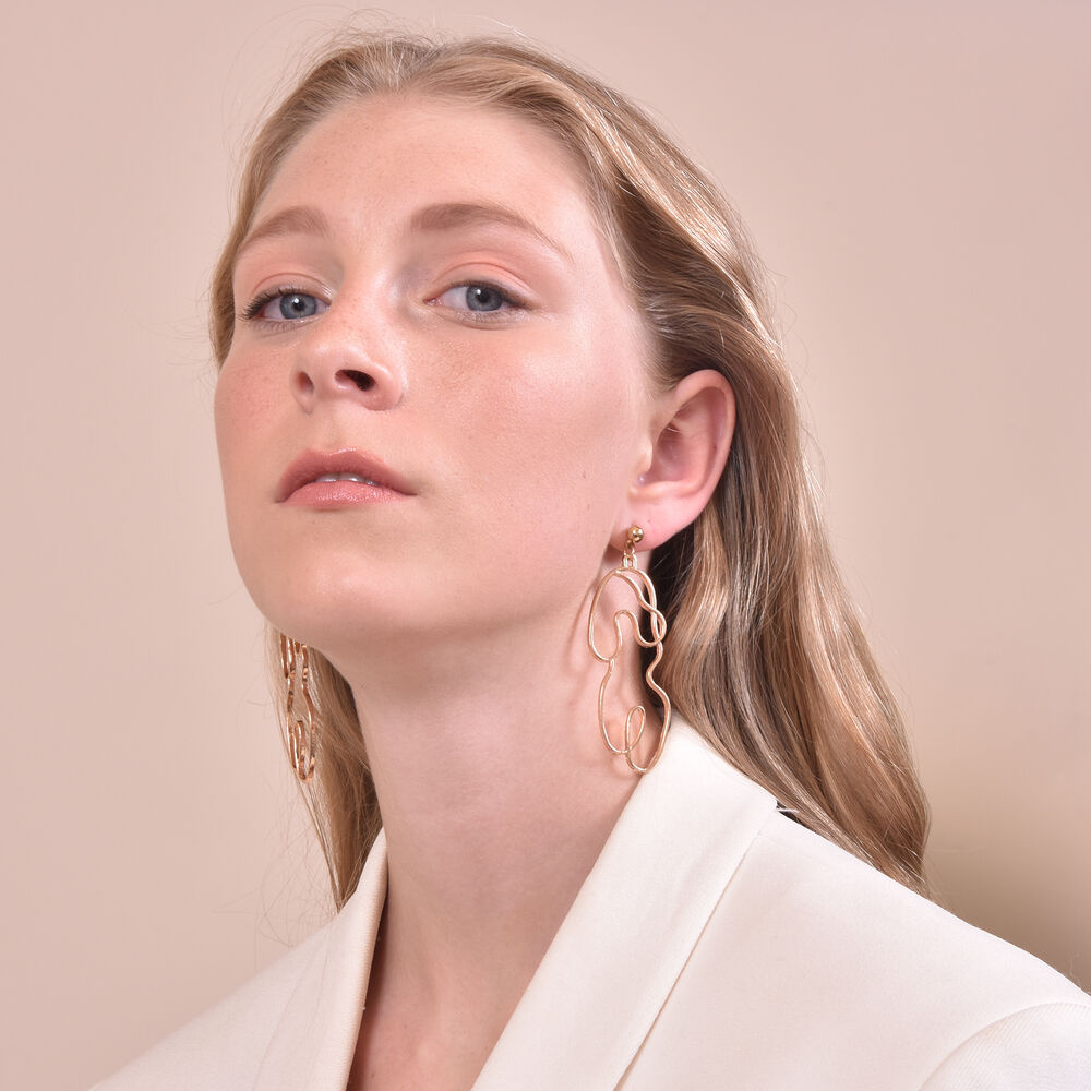 Culturesse Eimear Female Body Line Art Earrings