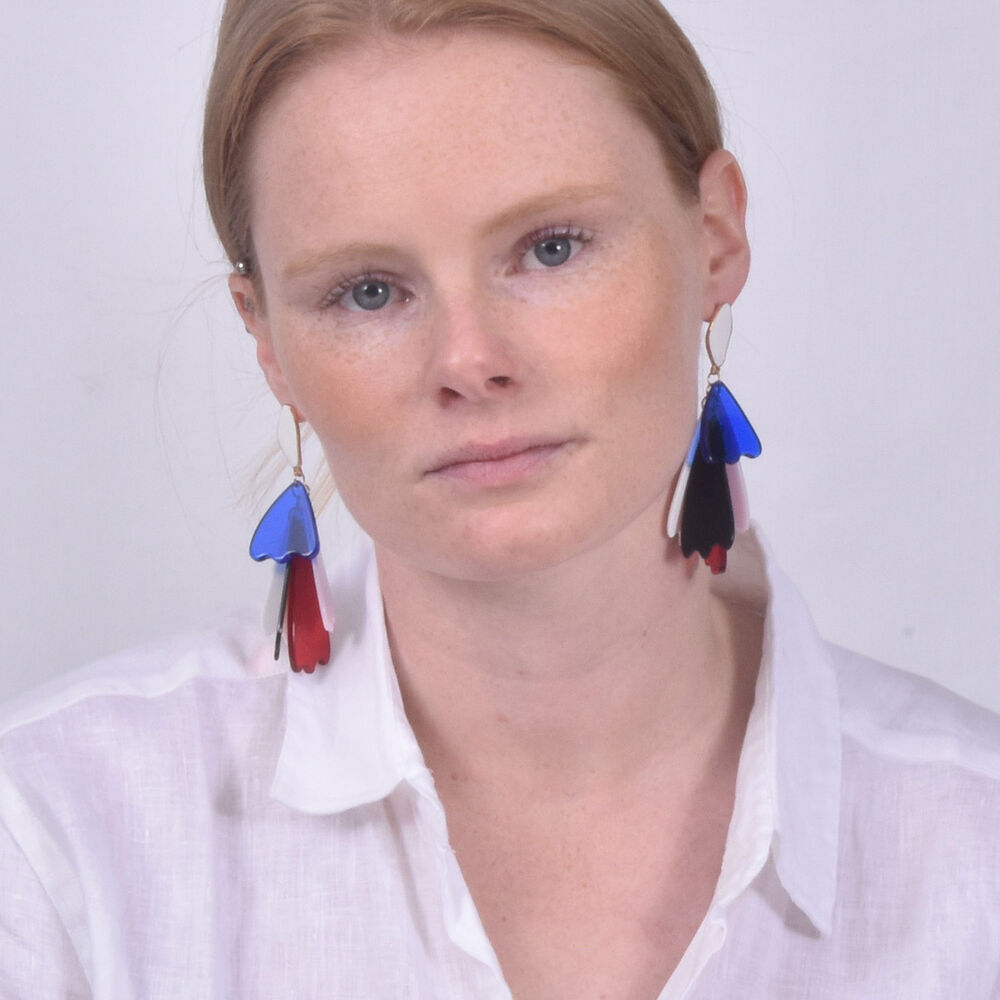 Culturesse Reinelde Dancing Petals Earrings (for pierced ears)
