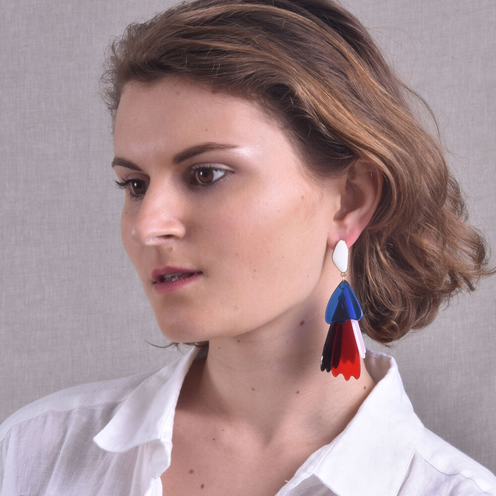 Culturesse Reinelde Dancing Petals Earrings (for pierced ears)