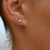 Culturesse Aquarius Zodiac Zirconia Pave Stud Earrings (Silver)