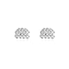 Culturesse Aquarius Artisan Zirconia Pave Stud Earrings (Silver)