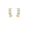 Culturesse Zia Dainty Opal Stud Earrings