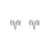 Culturesse Aries Artisan Zirconia Pave Stud Earrings (Silver)