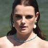 Culturesse Carlotta 24K Baroque Pearl Drop Earrings (Turquoise)