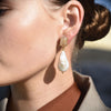 Culturesse Reverie Rutilated Quartz Baroque Pearl Earrings