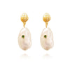 Culturesse Mediterranean Baroque Pearl Drop Earrings