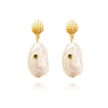 Culturesse Mediterranean Baroque Pearl Drop Earrings