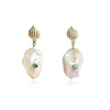 Culturesse Mediterranean Baroque Pearl Drop Earrings (Imperfect)