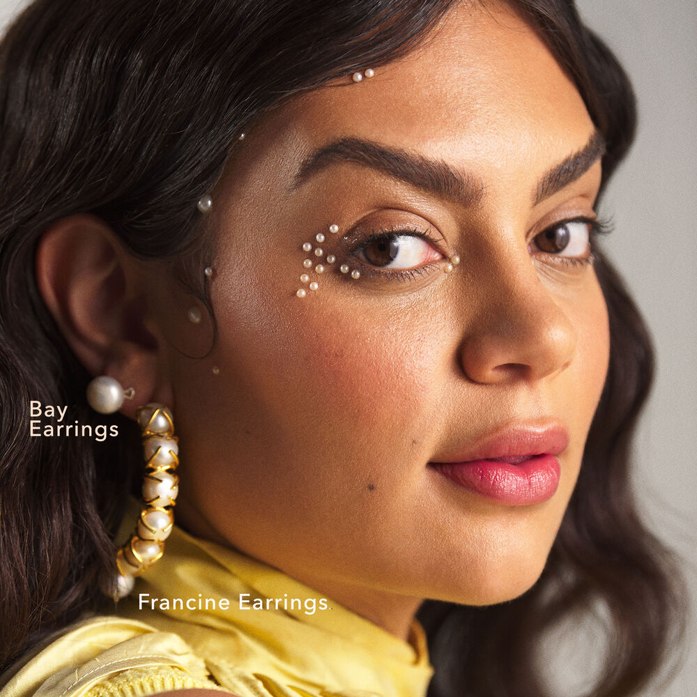 Culturesse Bay Baroque Pearl Stud Earrings (Imperfect No.2)