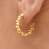 Culturesse Aisling Beaded C Hoop Earrings (Gold Vermeil)