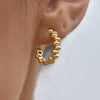 Culturesse Aisling Beaded C Hoop Earrings (Gold Vermeil)