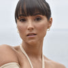 Culturesse Beatriz Diamante Padlock Drop Earrings (Gold Vermeil)