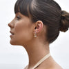 Culturesse Beatriz Diamante Padlock Drop Earrings (Silver)