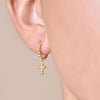 Culturesse Adina Beaded Dainty Cross Drop Earrings (Gold Vermeil)