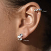Culturesse Flori Artisan Beaded Cuff Earring (Single Piece Silver)