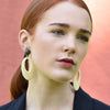 Culturesse Elda Beige Love Geometric Drop Earrings