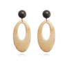 Culturesse Elda Beige Love Geometric Drop Earrings
