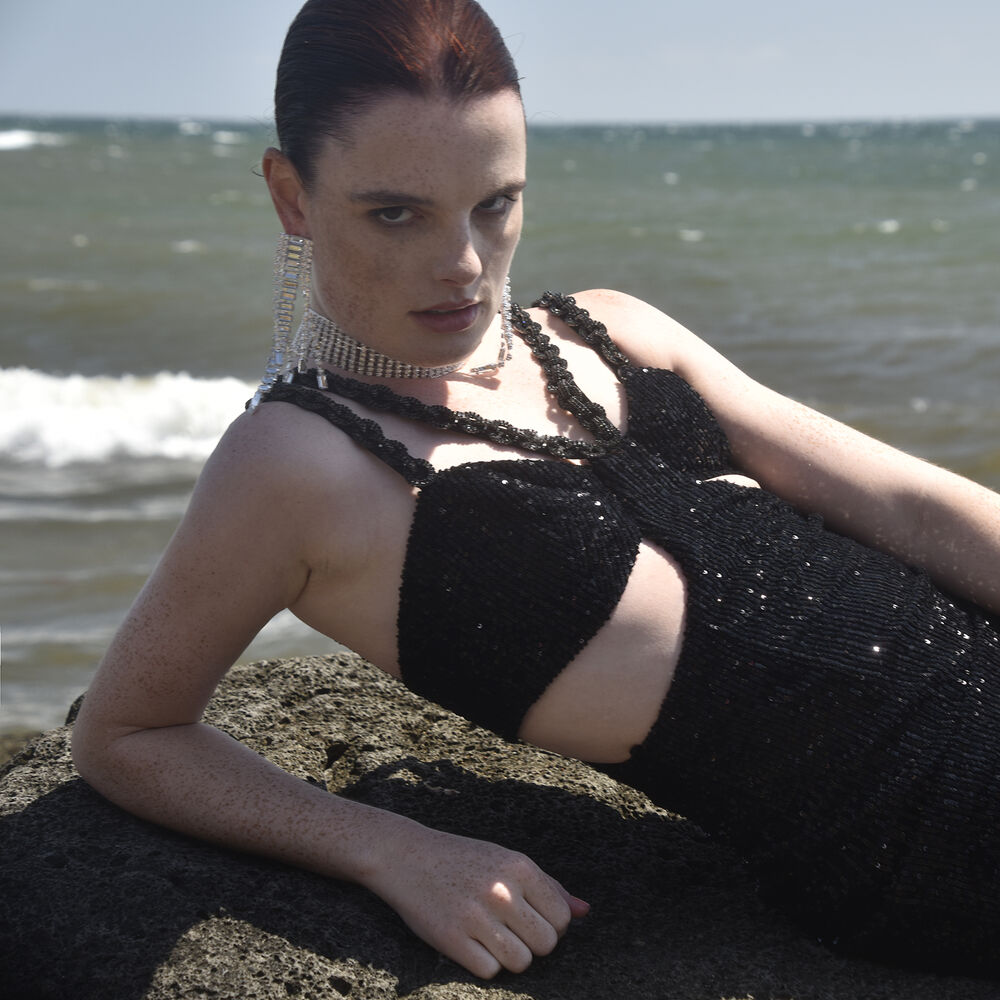 Culturesse Bellatrix Catwalk Diamante Statement Earrings