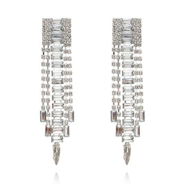 Culturesse Bellatrix Catwalk Diamante Statement Earrings