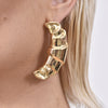 Culturesse Louane Croissant Statement Earrings (Gold)