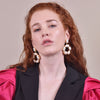 Culturesse Laurent 22K Luxury Baroque Pearl Hoop Earrings