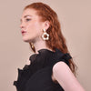 Culturesse Laurent 22K Luxury Baroque Pearl Hoop Earrings