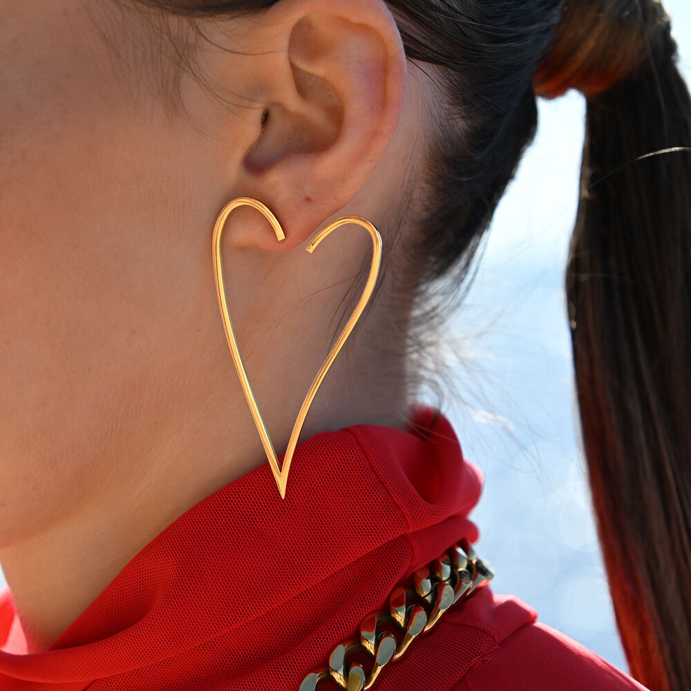 Culturesse Ayla Sculptural Love Heart Earrings