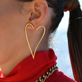 Culturesse Ayla Sculptural Love Heart Earrings