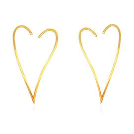 Culturesse Ayla Sculptural Love Heart Earrings