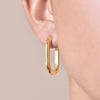 Culturesse Abel Minimalist U Huggie Earrings (Gold)