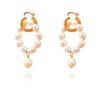 Culturesse Vesna Freshwater Pearl Hoop Earrings