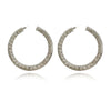 Culturesse Bronwyn Runway Style Diamante Hoop Earrings