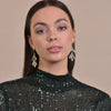 Culturesse Bexley Sparkle Coral Runway Earrings