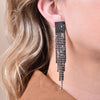 Culturesse Marley Shinning Noir Earrings