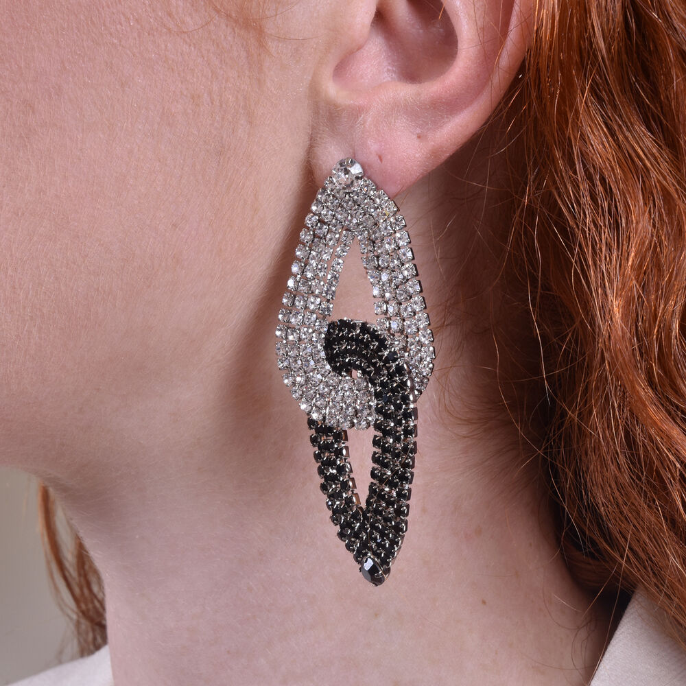 Culturesse Brooklyn Diamante Knot Earrings