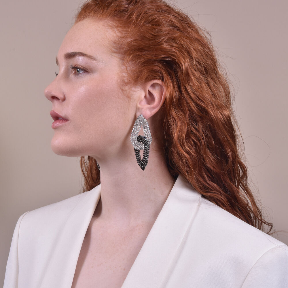 Culturesse Brooklyn Diamante Knot Earrings