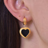 Culturesse Esmeray Black Onyx Heart Drop Earrings