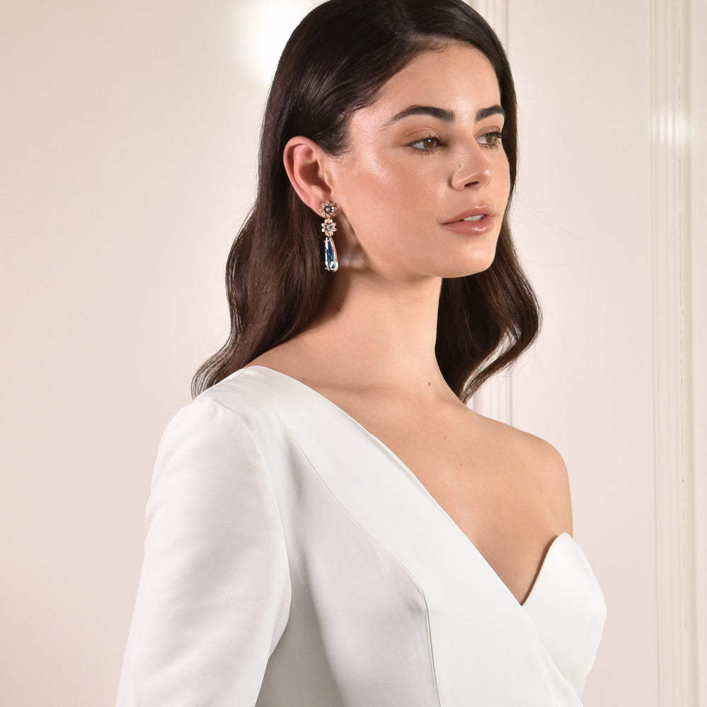 Culturesse Claramay Glamour Zircon Drop Earrings