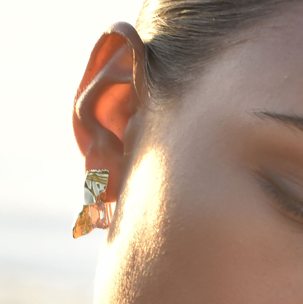 Culturesse Bonbons Artisan Mismatched Earrings (Gold Vermeil)