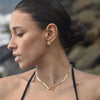 Culturesse Liana Bow Tie Hoop Earrings (Gold)