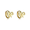 Culturesse Liana Bow Tie Hoop Earrings (Gold)
