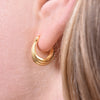 Culturesse Jolie Deco Bowl Huggie Earrings (Gold)