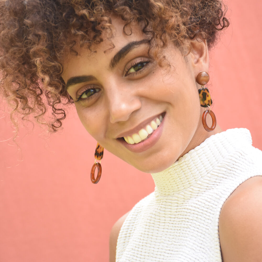 Culturesse Leticia Geometry Drop Earrings
